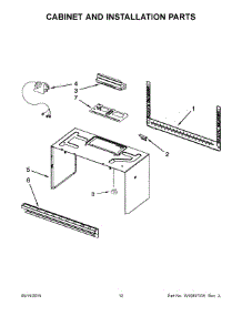 07 - Cabinet And Installation Parts parts for Maytag Microwave AMV1160VAS4 from AppliancePartsPros.com