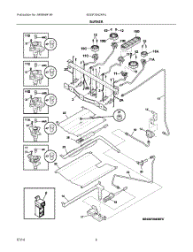 03 - Burner parts for Electrolux Range BGGF3042KFU from AppliancePartsPros.com