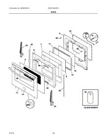 06 - Door parts for Electrolux Range BGGF3042KFV from AppliancePartsPros.com
