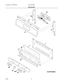 02 - Backguard parts for Electrolux Range BGGF3045RFB from AppliancePartsPros.com
