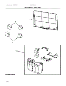 02 - Recommended Spare Parts parts for Electrolux Dehumidifier CAD504DWL17 from AppliancePartsPros.com
