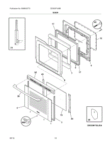 09 - Door parts for Electrolux Range CEI30EF3JSB from AppliancePartsPros.com