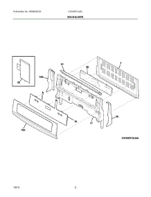 02 - Backguard parts for Electrolux Range CEI30EF3JSC from AppliancePartsPros.com