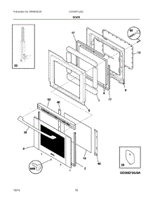 05 - Door parts for Electrolux Range CEI30EF3JSC from AppliancePartsPros.com