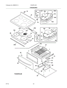 09 - Top / Drawer parts for Electrolux Range CEI30IF4LSB from AppliancePartsPros.com