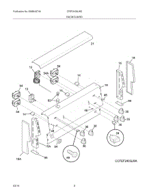 03 - Backguard parts for Frigidaire Range CFEF2405LWD from AppliancePartsPros.com