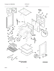 05 - Body parts for Frigidaire Range CFEF3012PWA from AppliancePartsPros.com