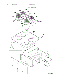 07 - Top / Drawer parts for Frigidaire Range CFEF3012PWA from AppliancePartsPros.com