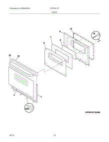 09 - Door parts for Frigidaire Range CFEF3012PWA from AppliancePartsPros.com