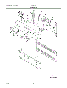 02 - Backguard parts for Electrolux Range CFEF3012PWB from AppliancePartsPros.com