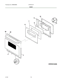 05 - Door parts for Electrolux Range CFEF3012PWB from AppliancePartsPros.com