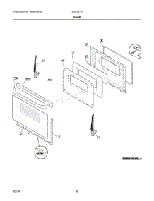 05 - Door parts for Electrolux Range CFEF3012PWC from AppliancePartsPros.com