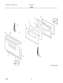 05 - Door parts for Electrolux Range CFEF3012PWD from AppliancePartsPros.com