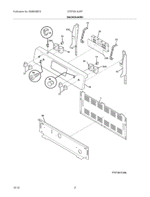 03 - Backguard parts for Frigidaire Range CFEF3014LWF from AppliancePartsPros.com