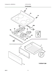 04 - Top / Drawer parts for Electrolux Range CFEF3014TWA from AppliancePartsPros.com