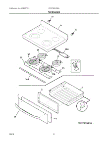 04 - Top / Drawer parts for Electrolux Range CFEF3024RSA from AppliancePartsPros.com