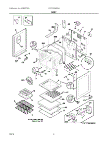 03 - Body parts for Electrolux Range CFEF3024RWA from AppliancePartsPros.com