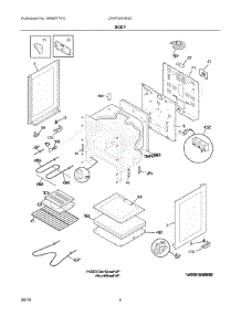 03 - Body parts for Electrolux Range CFEF3043RSC from AppliancePartsPros.com