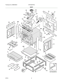 05 - Body parts for Frigidaire Range CFES3025PSA from AppliancePartsPros.com