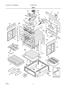 03 - Body parts for Electrolux Range CFES3025PSD from AppliancePartsPros.com