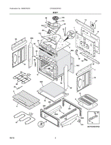 03 - Body parts for Electrolux Range CFES3025PSG from AppliancePartsPros.com