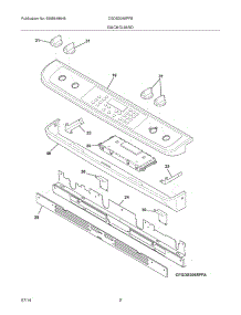 03 - Backguard parts for Frigidaire Range CGDS3065PFB from AppliancePartsPros.com