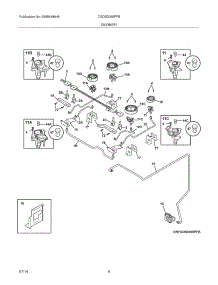 05 - Burner parts for Frigidaire Range CGDS3065PFB from AppliancePartsPros.com