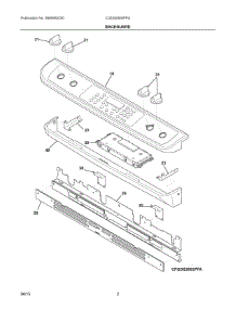 02 - Backguard parts for Electrolux Range CGDS3065PFG from AppliancePartsPros.com
