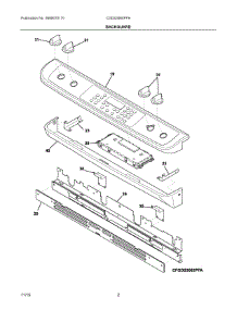02 - Backguard parts for Electrolux Range CGDS3065PFH from AppliancePartsPros.com