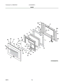 06 - Door parts for Electrolux Range CGDS3065PFJ from AppliancePartsPros.com