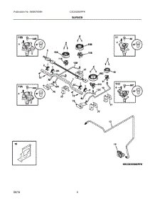 03 - Burner parts for Electrolux Range CGDS3065PFK from AppliancePartsPros.com