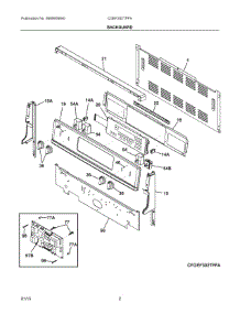 02 - Backguard parts for Electrolux Range CGEF302TPFA from AppliancePartsPros.com