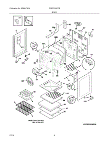 05 - Body parts for Frigidaire Range CGEF3030PFB from AppliancePartsPros.com