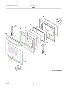 09 - Door parts for Frigidaire Range CGEF3030PWA from AppliancePartsPros.com