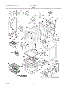 05 - Body parts for Frigidaire Range CGEF3032MFH from AppliancePartsPros.com