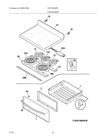 07 - Top / Drawer parts for Frigidaire Range CGEF3032MFH from AppliancePartsPros.com