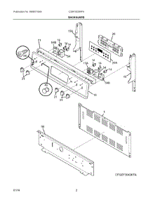 02 - Backguard parts for Electrolux Range CGEF3035RFA from AppliancePartsPros.com