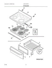04 - Top / Drawer parts for Electrolux Range CGEF3035RFA from AppliancePartsPros.com