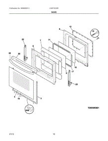 05 - Door parts for Electrolux Range CGEF3035RWA from AppliancePartsPros.com