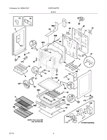 05 - Body parts for Frigidaire Range CGEF3040PFB from AppliancePartsPros.com