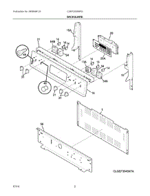 02 - Backguard parts for Electrolux Range CGEF3055MFG from AppliancePartsPros.com