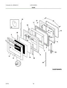 05 - Door parts for Electrolux Range CGEF3055MFG from AppliancePartsPros.com
