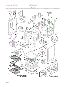 05 - Body parts for Frigidaire Range CGEF3055MWD from AppliancePartsPros.com