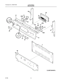02 - Backguard parts for Electrolux Range CGEF3058RFA from AppliancePartsPros.com