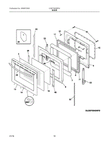 05 - Door parts for Electrolux Range CGEF3058RFA from AppliancePartsPros.com