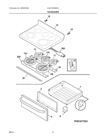 04 - Top / Drawer parts for Electrolux Range CGEF3058RWA from AppliancePartsPros.com