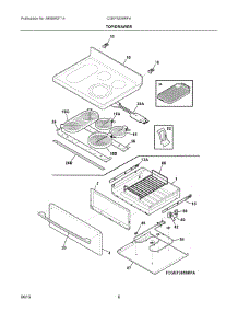 04 - Top / Drawer parts for Electrolux Range CGEF3059RFA from AppliancePartsPros.com