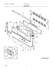 02 - Backguard parts for Electrolux Range CGEF306TPFA from AppliancePartsPros.com