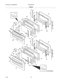 09 - Doors parts for Frigidaire Range CGEF308TNF2 from AppliancePartsPros.com