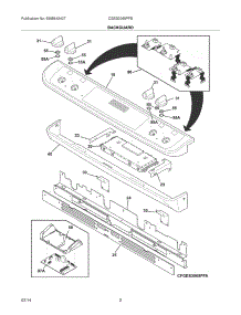 03 - Backguard parts for Frigidaire Range CGES3065PFB from AppliancePartsPros.com